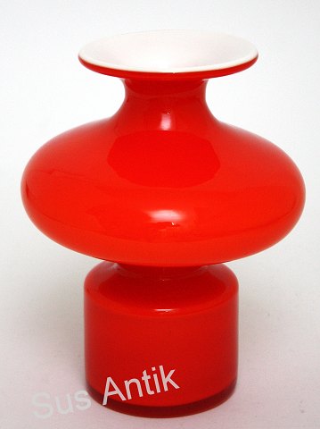 Rød Carnaby vase, Holmegaard