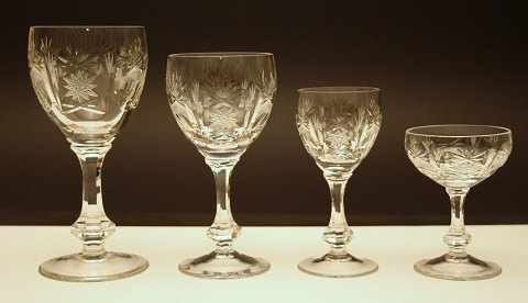 Heidelberg krystalglas med knop på stilk