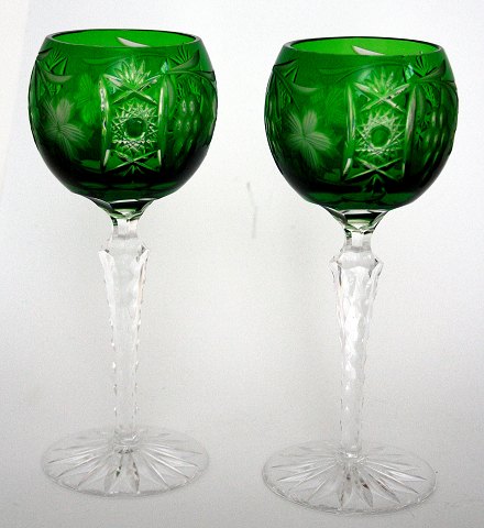 Grønt vinglas, Bøhmisk krystal
A-23
