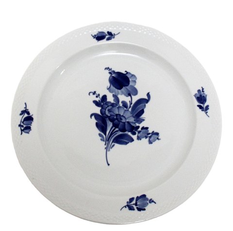 Ekstra stort rundt fad 10/8013, 35,5 cm., Blå Blomst Flettet, Royal Copenhagen