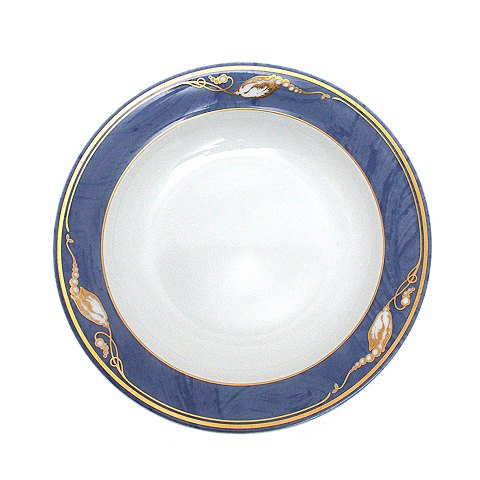 Dyb tallerken 22 cm., Blå Magnolia, Royal Copenhagen