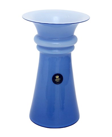 Støvblå vase, 17 cm. Harmony, Holmegaard