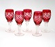 Røde portvin krystalglas